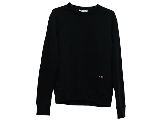 Autre Marque Maglia Acne Studios Faise Girocollo in Cotone Nero