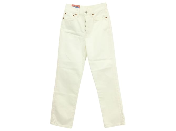 Autre Marque Jeans Acne Studios a gamba dritta in cotone bianco