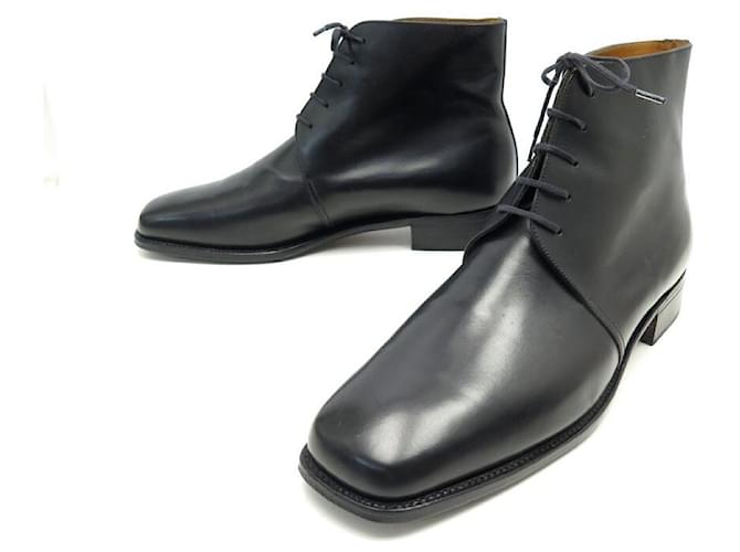 STIVALI JM WESTON 689 9.5C 43.5 SCARPE SOTTILI IN PELLE NERA Nero