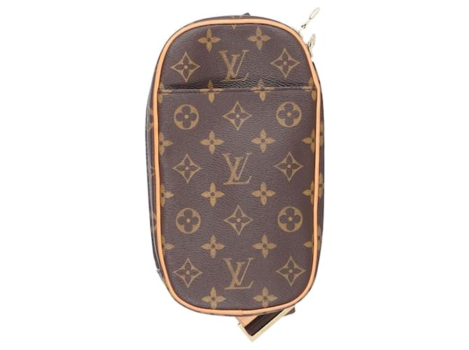 Borsa a tracolla Louis Vuitton Monogram Gange in pelle marrone