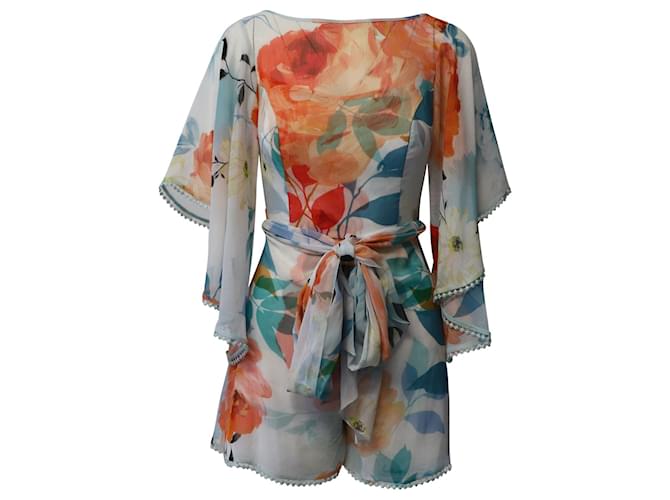Autre Marque Tuta con schiena scoperta e stampa floreale Charo Ruiz in poliestere multicolore Stampa python