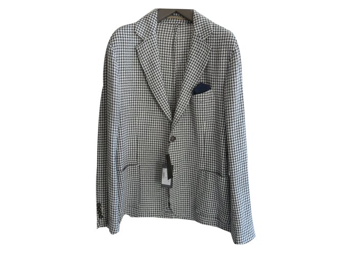 Autre Marque Blazer estivo da uomo di marca Eleventy Bianco Blu