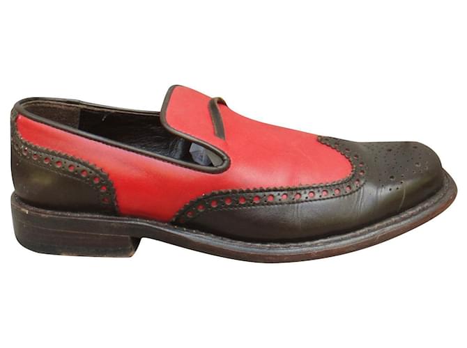 mocassini vintage Paraboot p 37 Rosso Marrone scuro