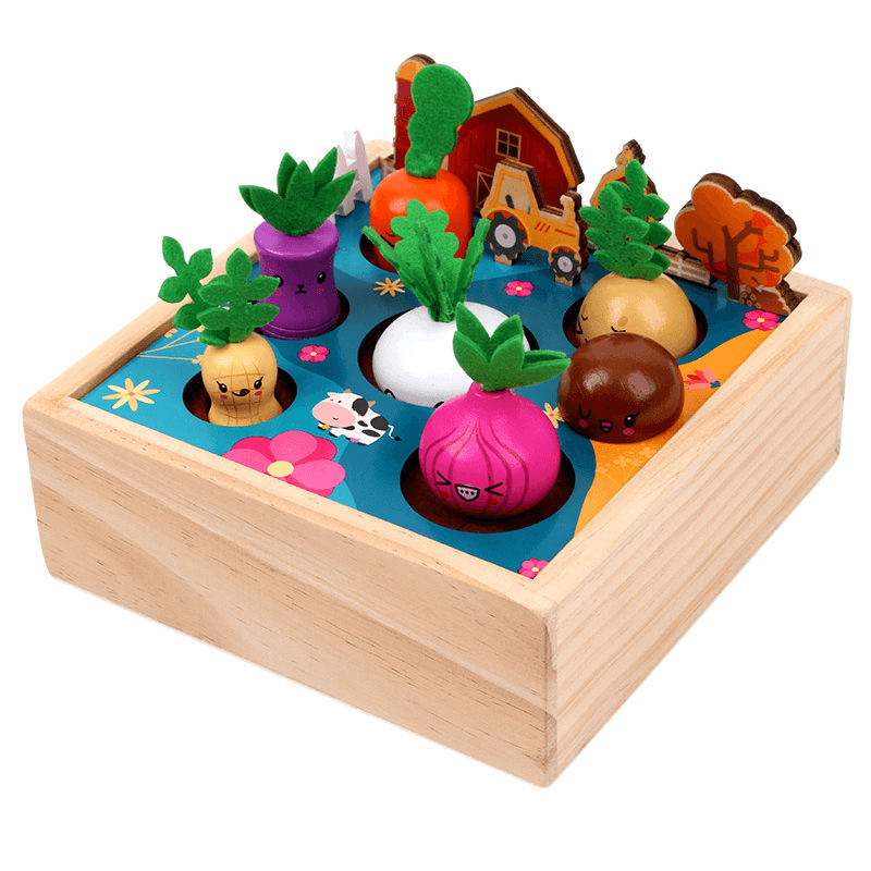 Gioco educativo baby ortaggi in legno ecologico