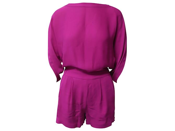 Pagliaccetto Diane Von Furstenberg in seta viola Porpora