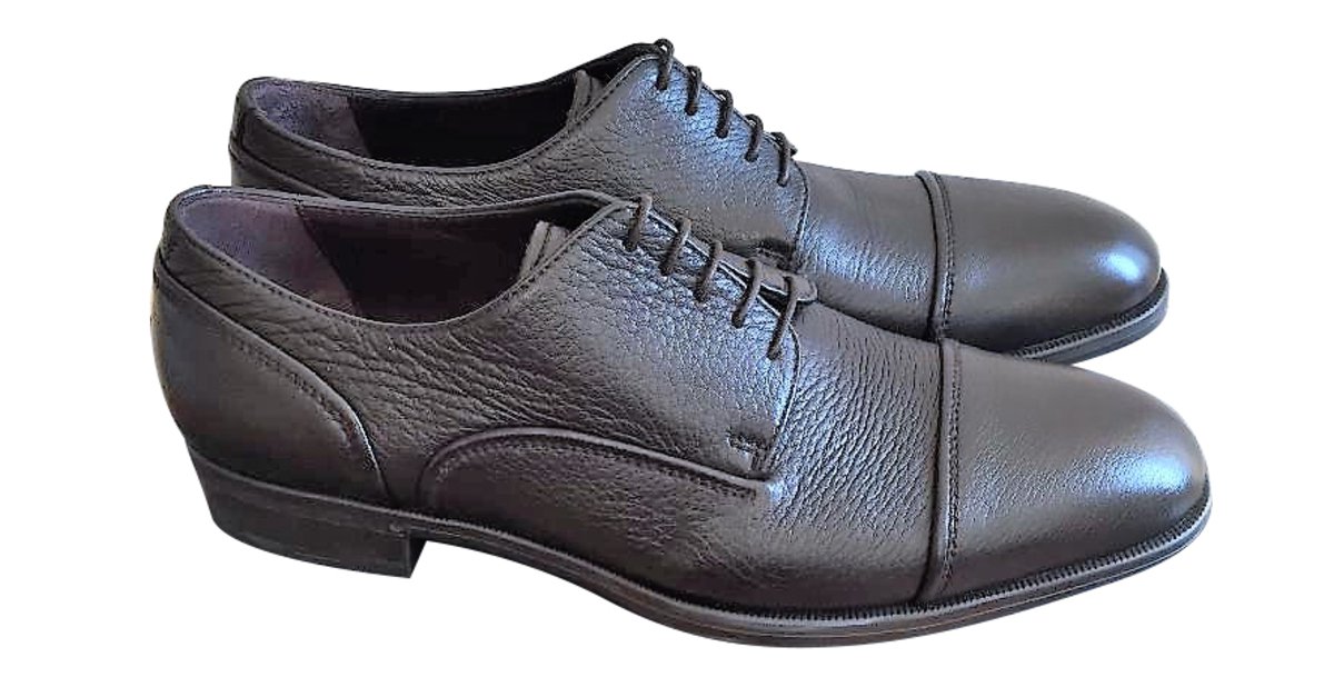 Ermenegildo Zegna Scarpe stringate in ebano Marrone scuro