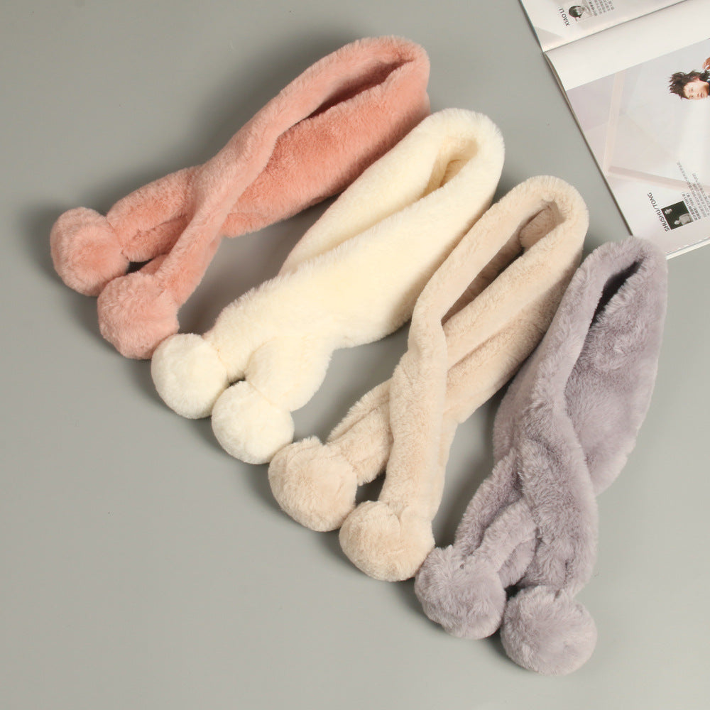 Sciarpa calda invernale plush in stile koreano per baby e bambini