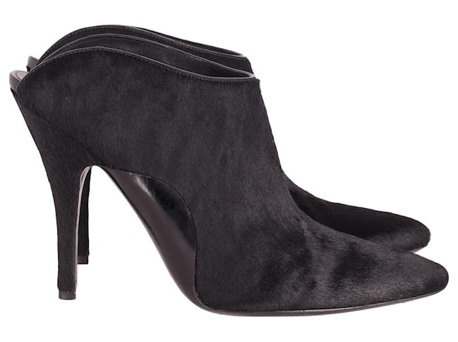 Mules con pony Alexander Wang Miranda in lana nera Nero