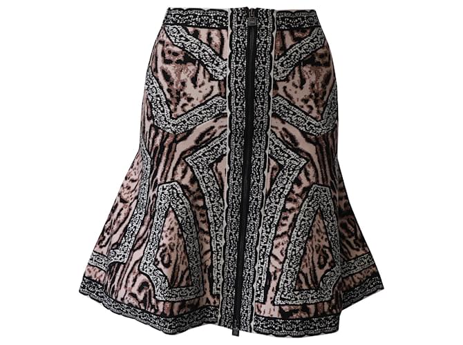 Gonna svasata Herve Leger in poliestere multicolore Stampa python