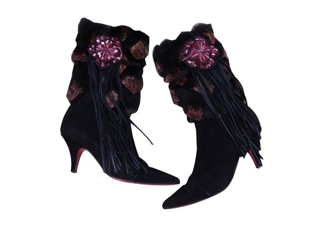 Emanuel Ungaro Stivaletti Nero Multicolore