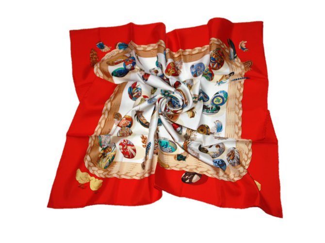 "la couvée d'Hermès" Foulard in seta