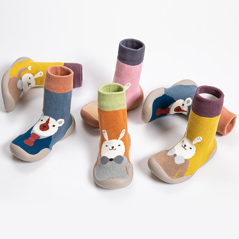 Calzino antiscivolo orso e coniglio