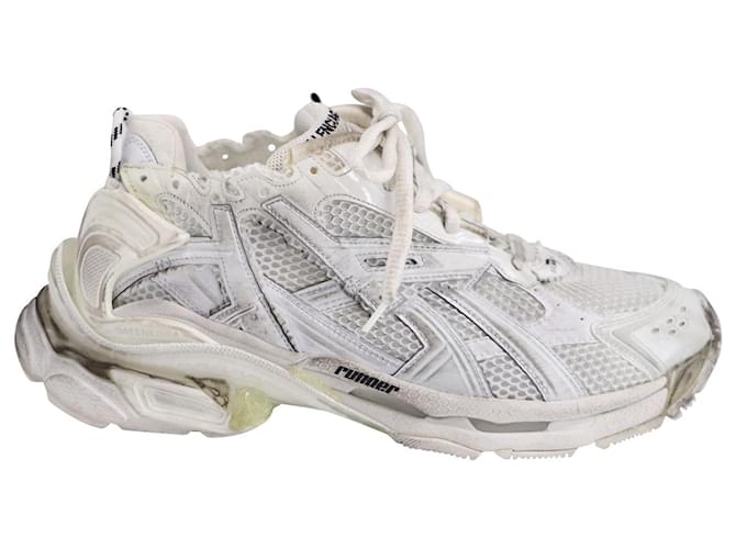 Sneakers Runner Balenciaga in Nylon Bianco