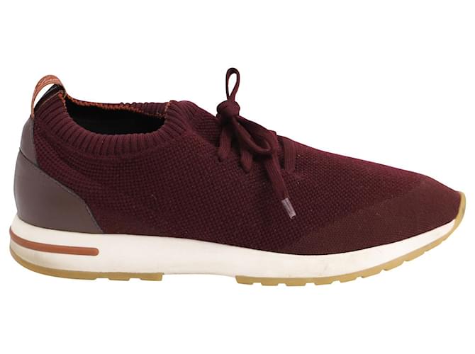 LORO PIANA 360 Sneakers Lp Flexi Walk in Lana Vergine Bordeaux Bordò