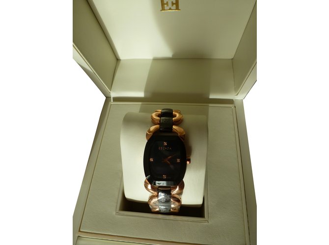 Escada Orologi raffinati Nero Rosa