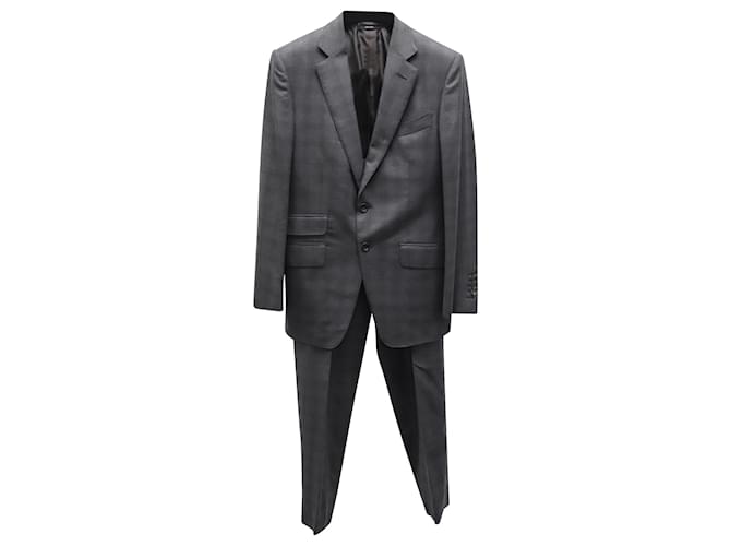 Abito scozzese Tom Ford in cashmere grigio