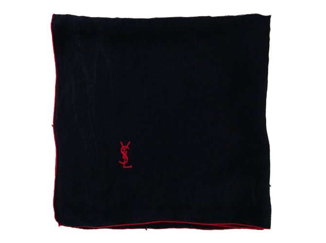 Yves Saint Laurent Sciarpa Nero Rosso