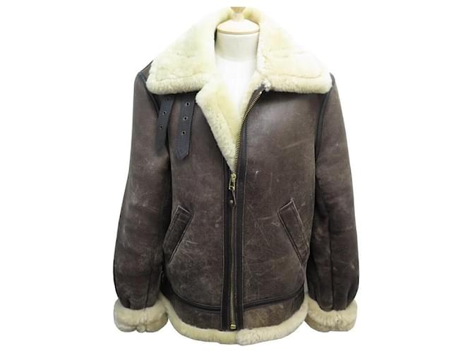 CAPPOTTO GIACCA SCHOTT BOMBARDIER B3 257CAPPOTTO RETURNS IN SHEARLING DI PELLE Marrone