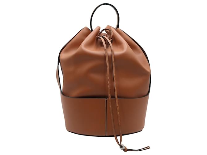 Borsa a secchiello Loewe Balloon in pelle marrone chiaro Beige