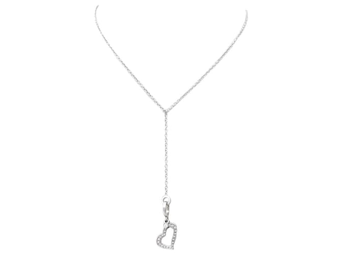 COLLANA PIAGET CON PENDENTE CUORE G LIMELIGHT30J0006 IN ORO BIANCO E DIAMANTI 0.29ct Argento