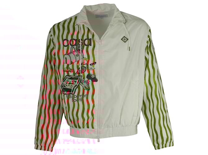Giacca Sportiva Casablanca Tennis a Righe in Poliestere Multicolor