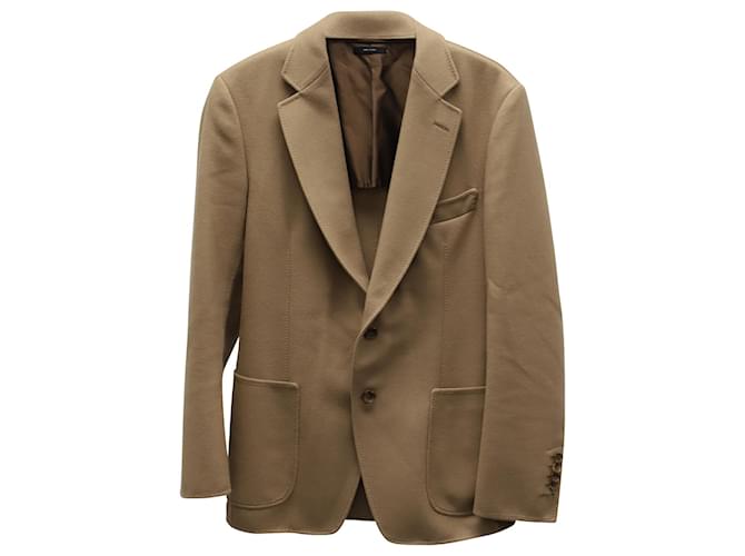 Blazer destrutturato slim fit O'Connor di Tom Ford in lana di cammello Giallo