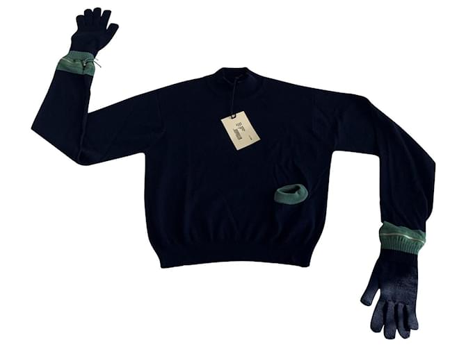 Jean Paul Gaultier Maglieria Verde Blu navy