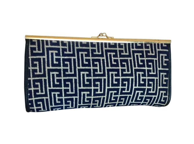 Pierre Balmain Pochette Beige Blu navy