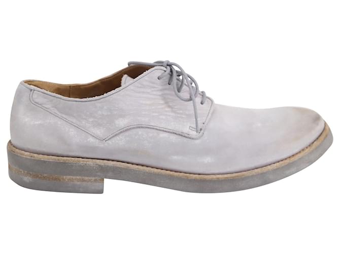 Scarpe derby stringate Maison Martin Margiela in camoscio grigio