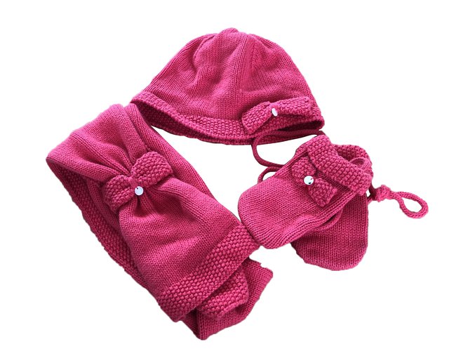 Tartine et Chocolat Guanti da berretto Bordò