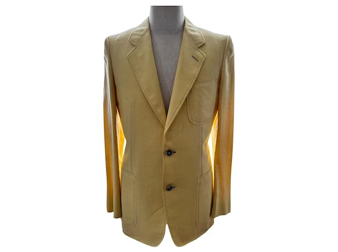 Yves Saint Laurent Balzer sartoriale in lino cachemire Giallo
