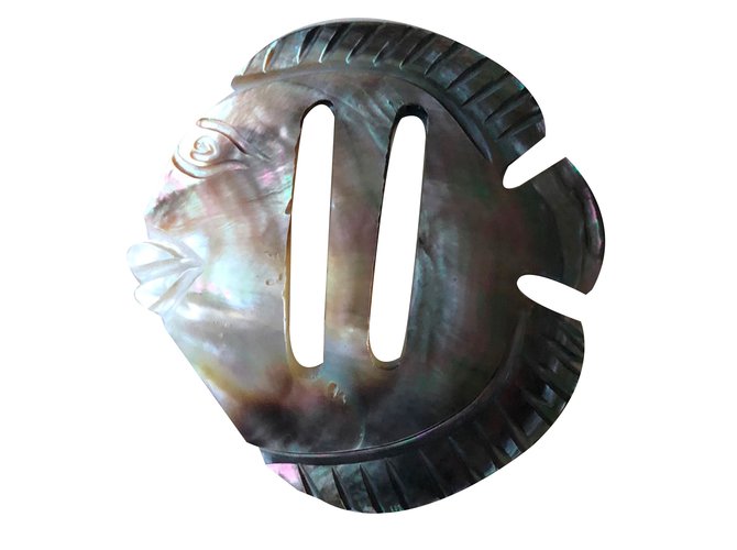 Autre Marque Fibbia di pareo in madreperla di perle di Tahiti(Bora Bora) Multicolore