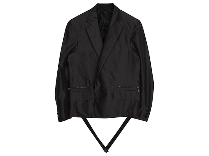 Blazer Combo Monopetto Lanvin in Lana Nera Nero