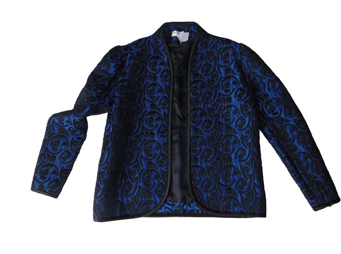 Balenciaga Giacca blazer vestita + Top Coordonné Nero Blu