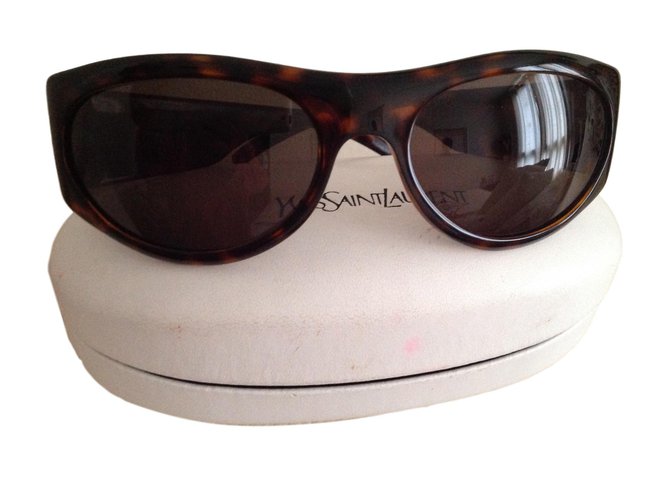 Yves Saint Laurent Retro 100% vintage 1980 Marrone scuro