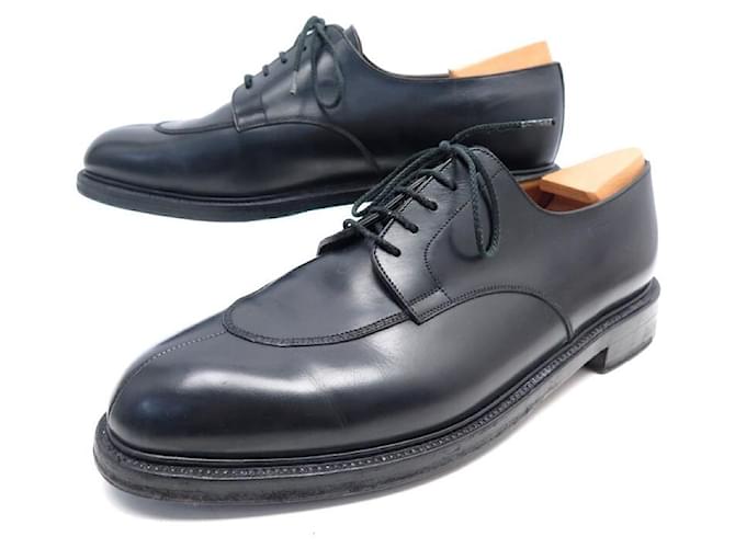 SCARPE JM WESTON 598 DERBY A MEZZA CACCIA 10.5D 44.5 Scarpe in pelle nera Nero