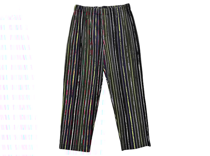 Issey Miyake Pantalone con pinces multicolore Homme Plissé