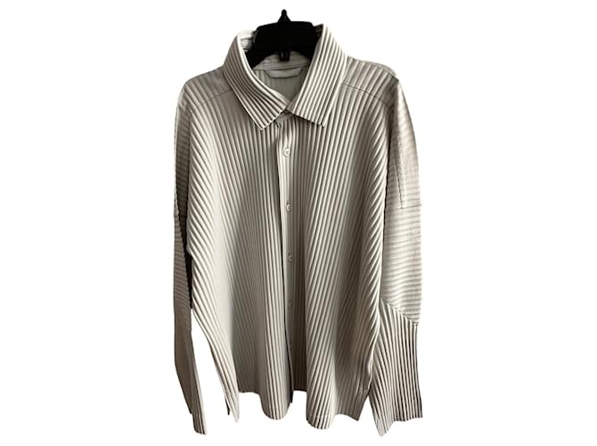 Issey Miyake Giacca-camicia Homme Plissè Grigio