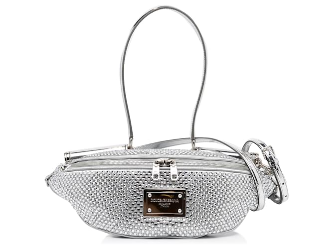 Belt bag Miss Sicily argento di Dolce & Gabbana