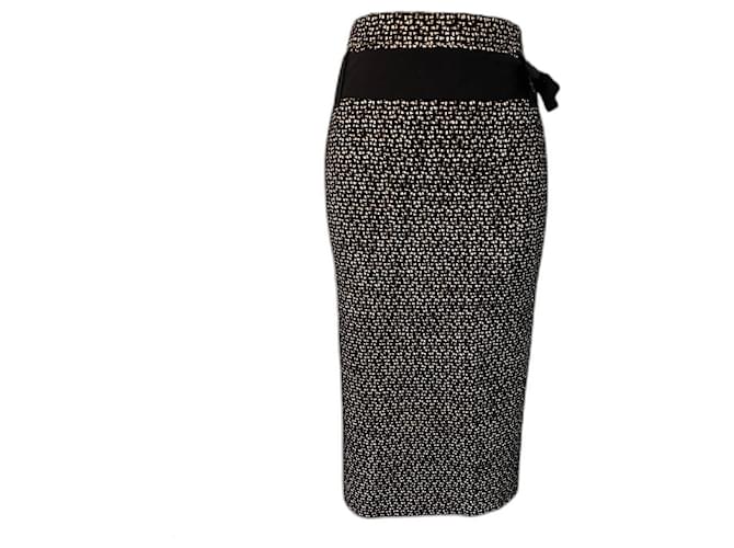 Escada Womens nero tweed misto lana gonna a tubino Business Office UK 10 US 6 Unione Europea 38