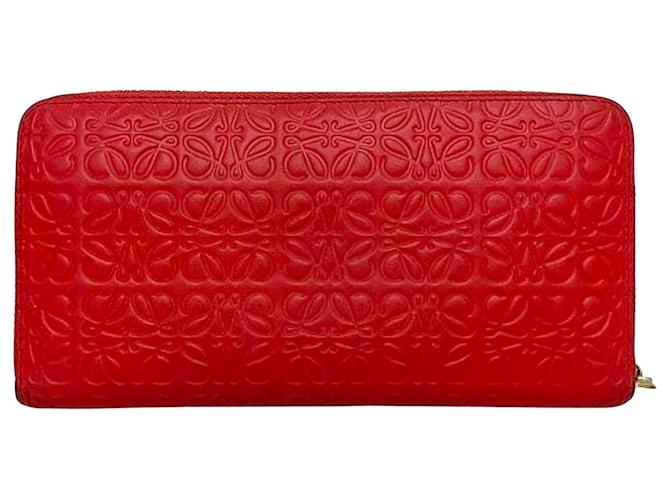 Portafoglio con cerniera Loewe Repeat Rosso