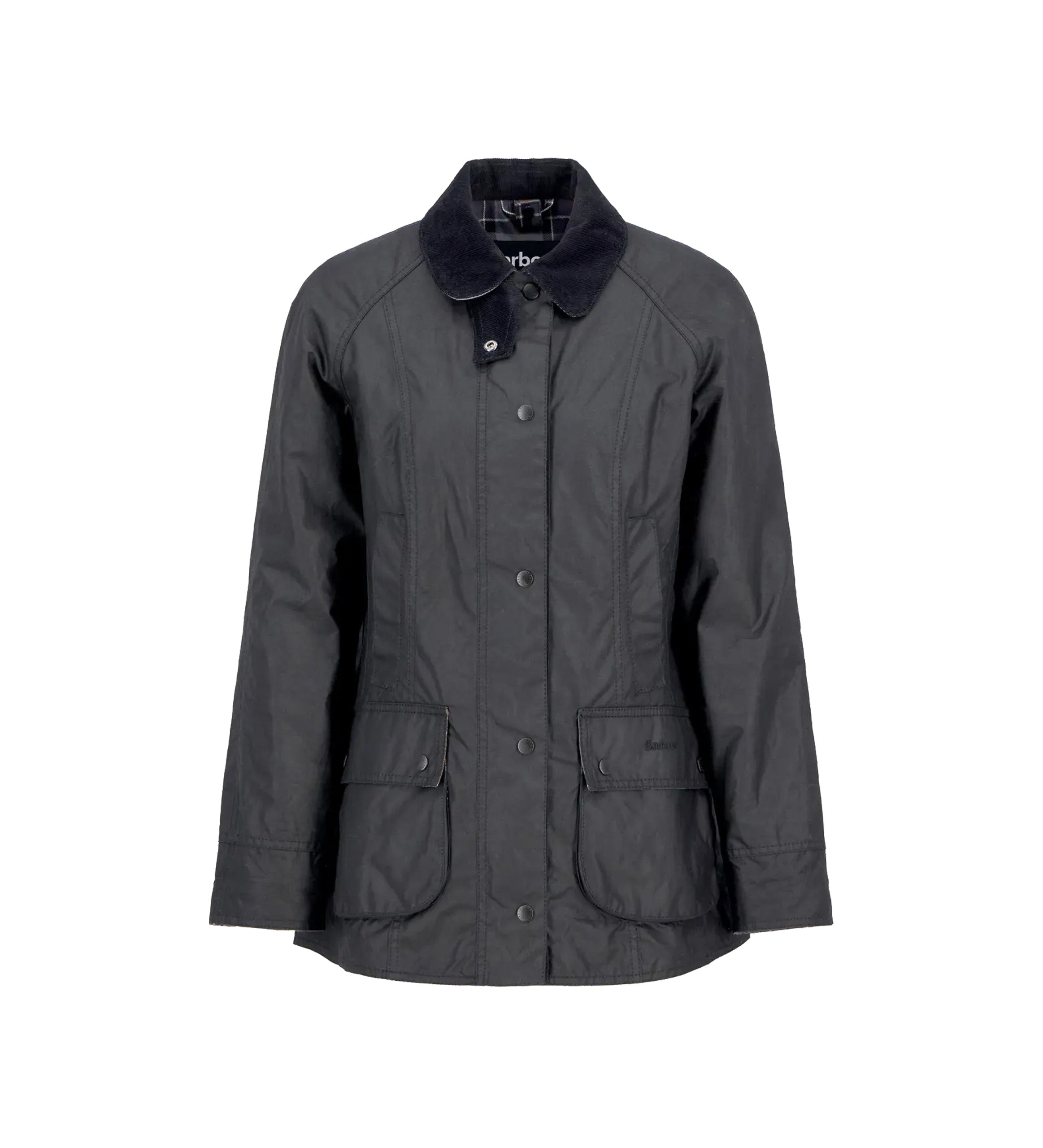 Barbour Beadnell Wax Jacket Black Nero Donna