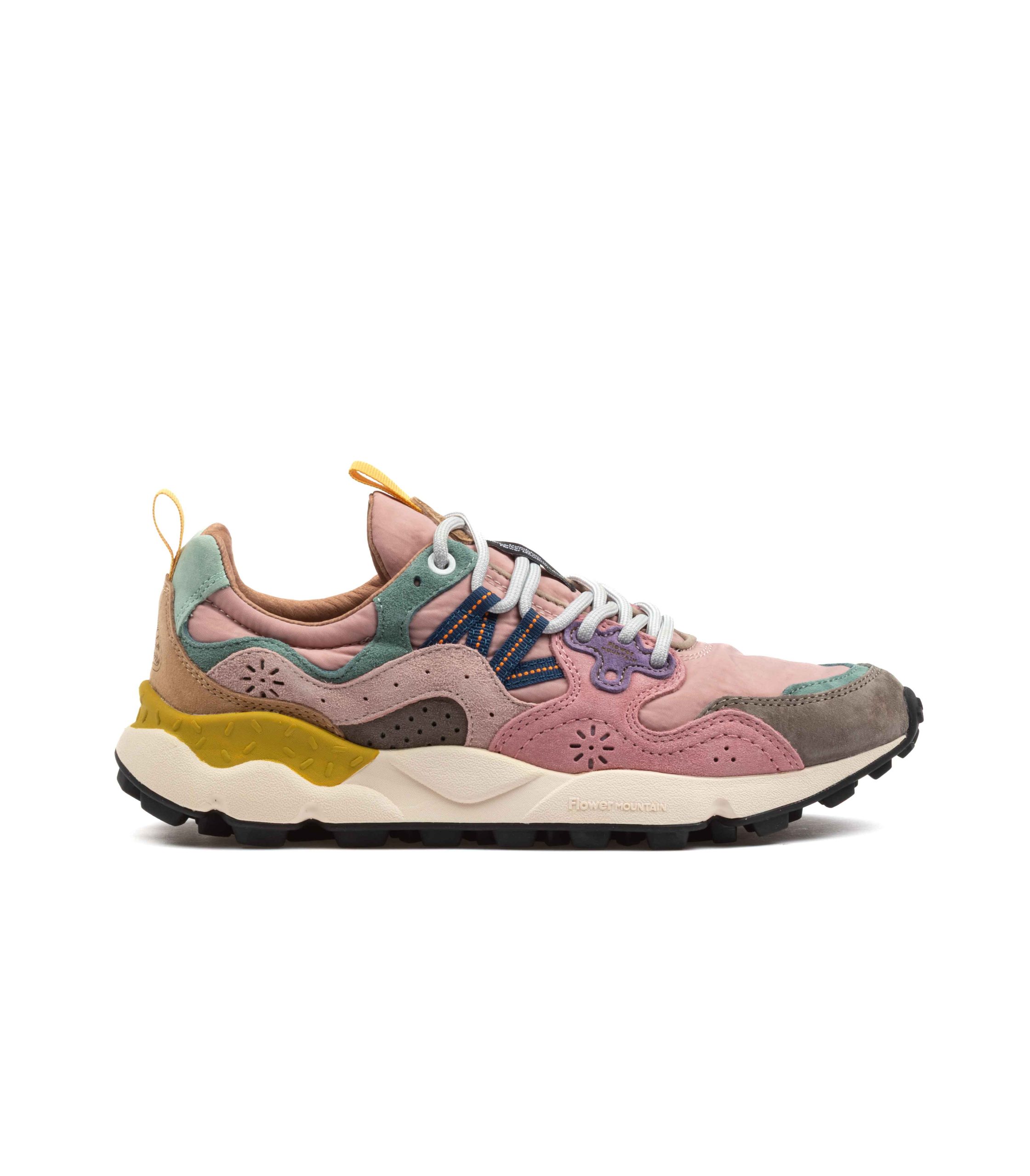Flower Mountain Yamano 3  Suede Nylon Light Grey Cipria Light Pink Donna
