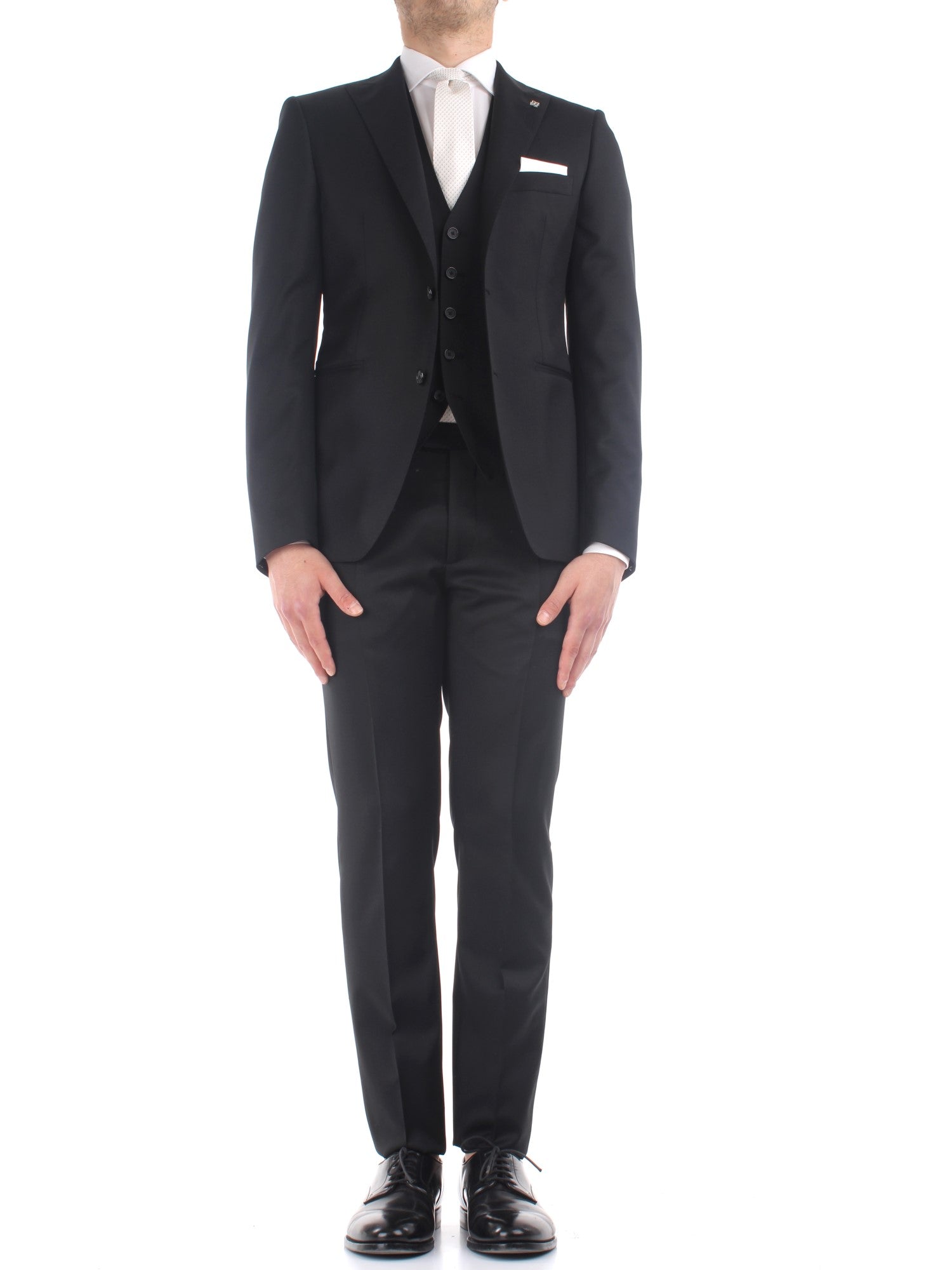 ABITO CON GILET TAGLIATORE NERO N3144