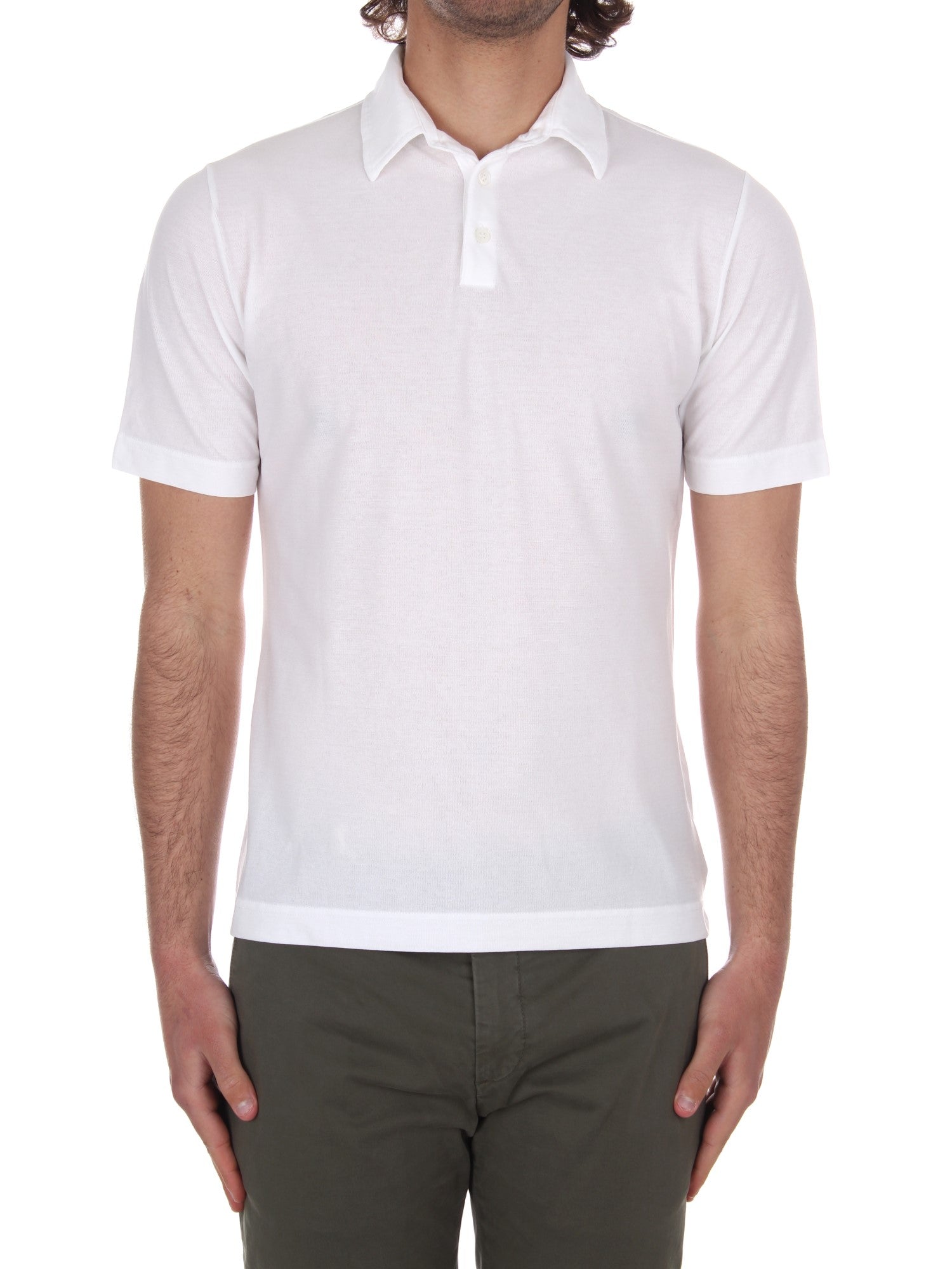 POLO MANICHE CORTE ZANONE BIANCO OTTICO Z0001