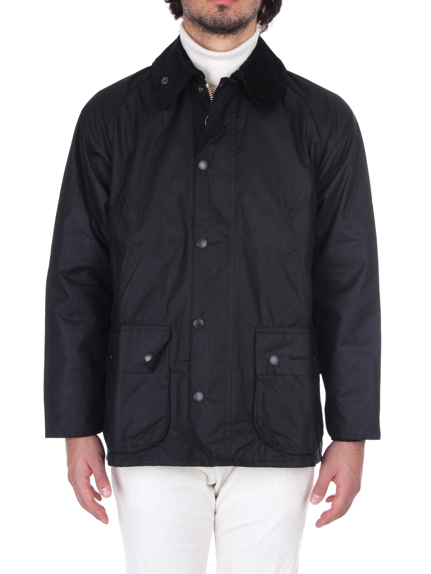 GIUBBOTTO BARBOUR BEDALE WAX BLACK BK91