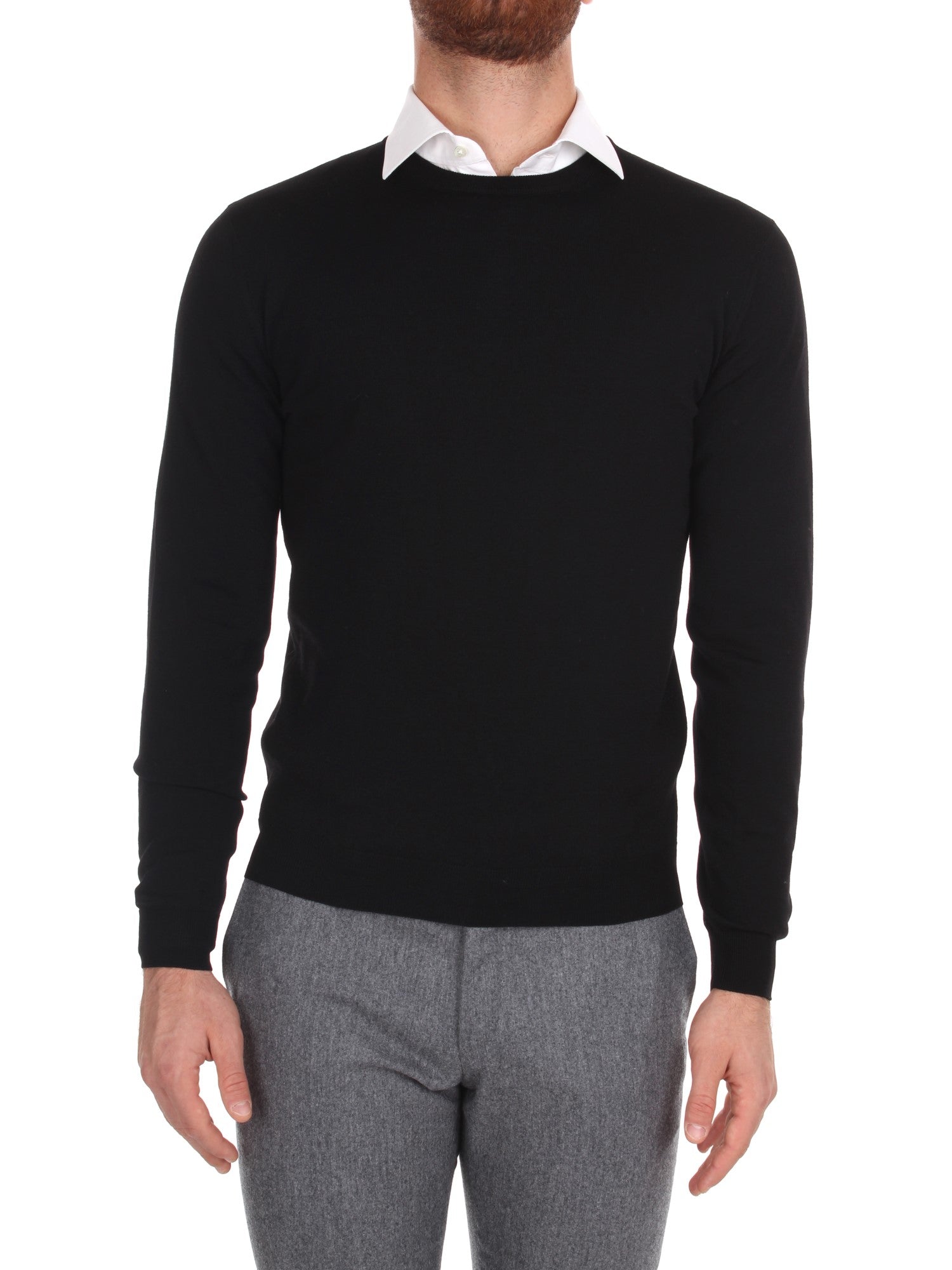 MAGLIA GIROCOLLO ZANONE FLEX WOOL NERO Z3017