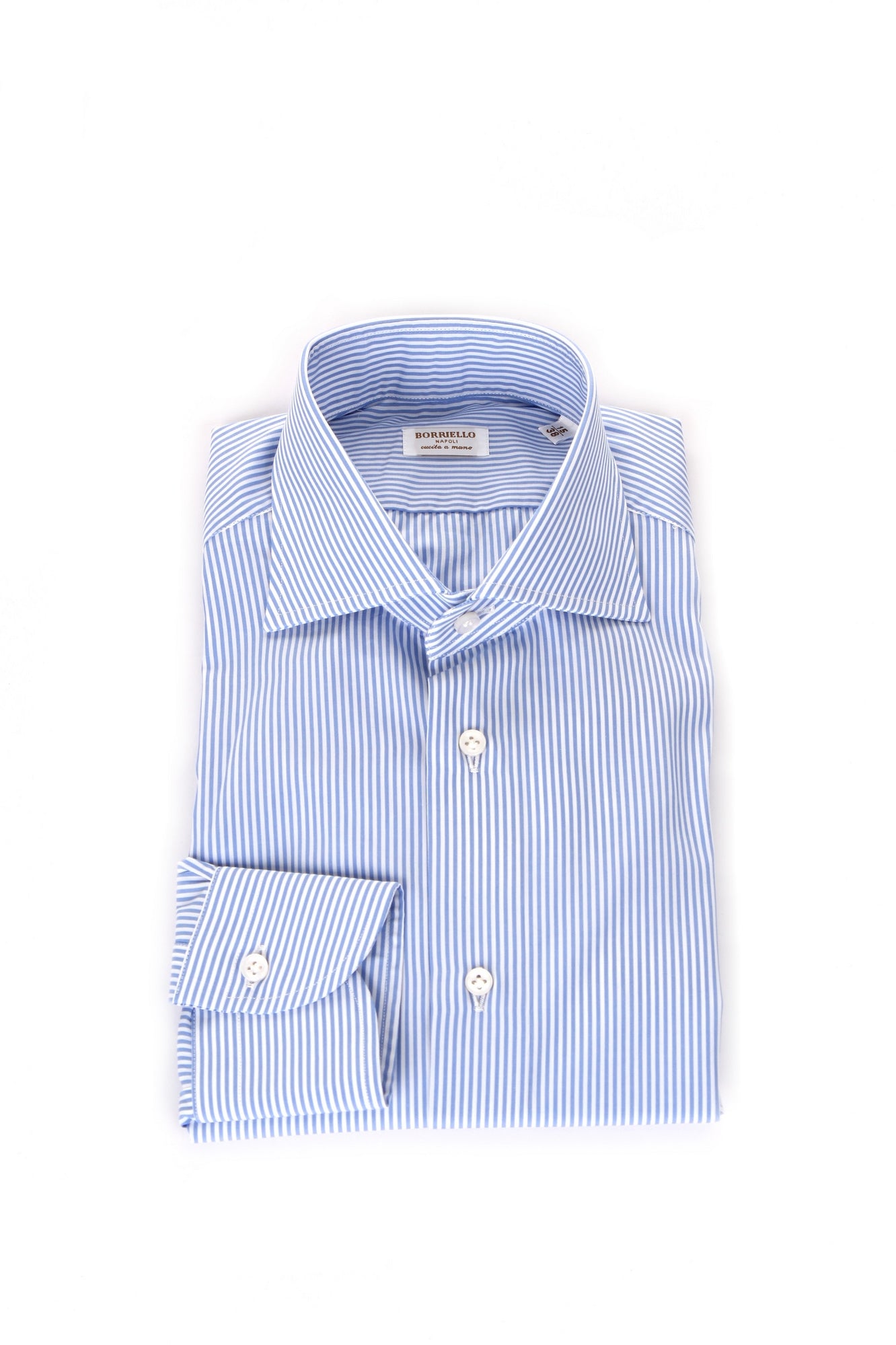 CAMICIA A RIGHE BORRIELLO BIANCO BLU 33