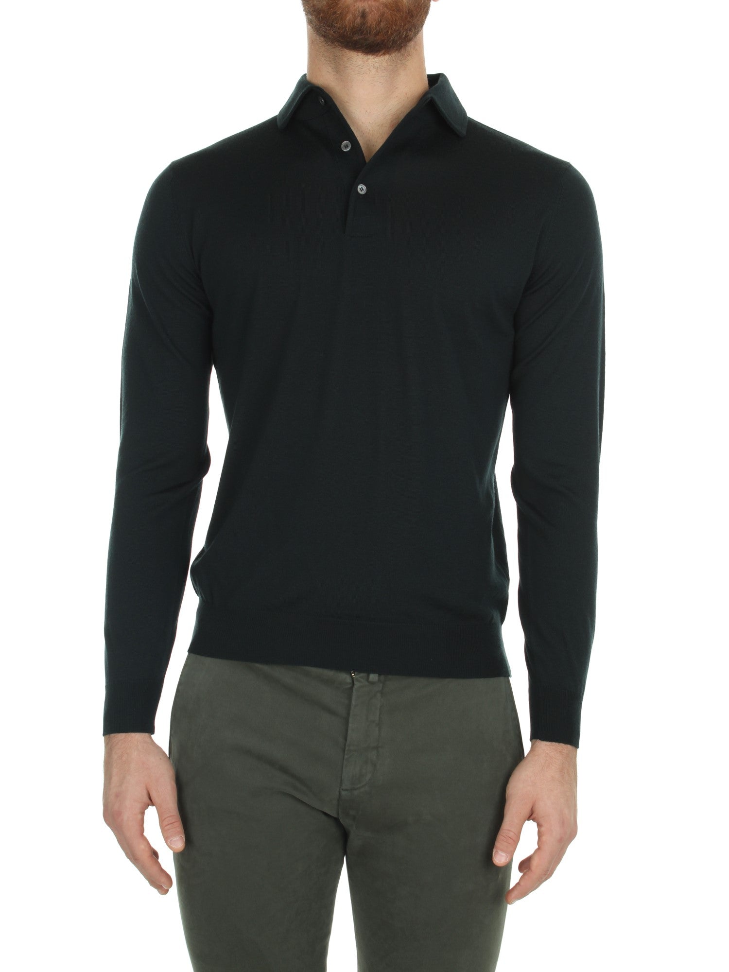 POLO MANICHE LUNGHE ARROWS VERDE SCURO 690