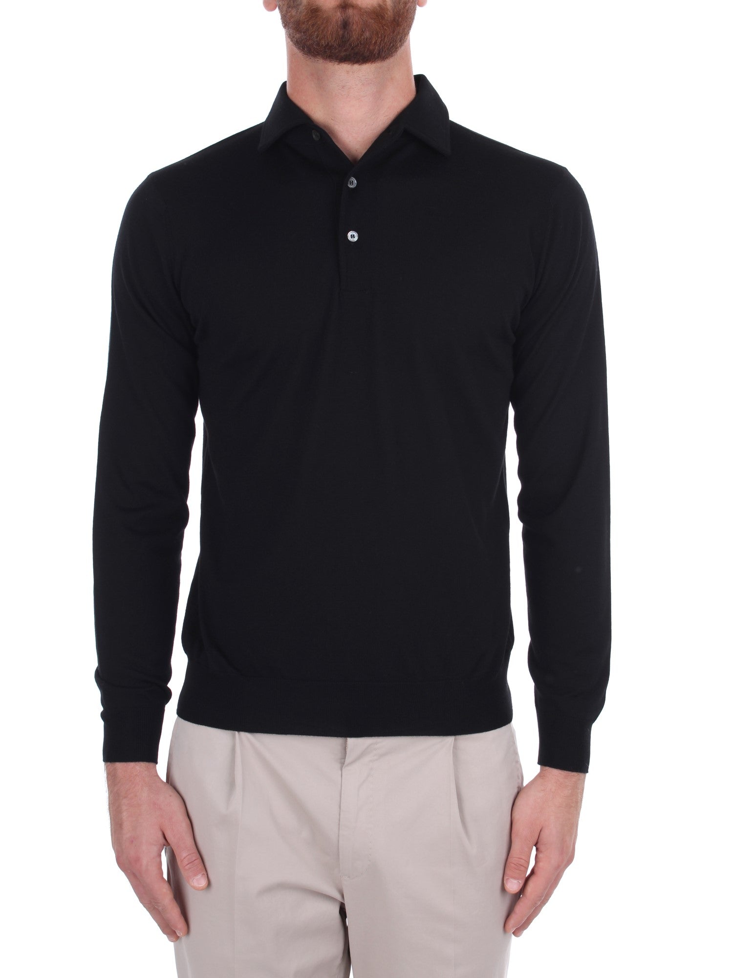 POLO MANICHE LUNGHE ARROWS NERO 990